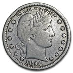 1894 Barber Quarter Fine