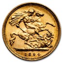 1894 Great Britain Gold Half-Sovereign Victoria Veil AU