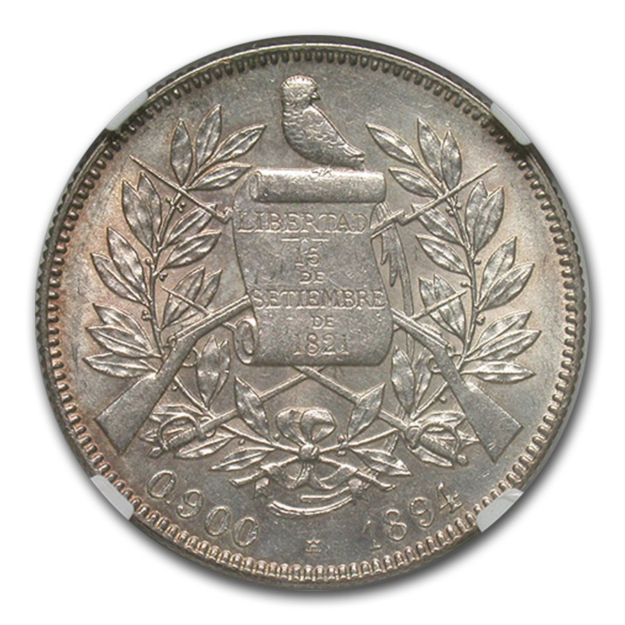 Buy 1894-H Guatemala 4 Reales MS-62 NGC | APMEX