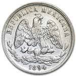 1894-Ho G Mexico Silver 50 Centavos XF