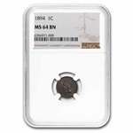1894 Indian Head Cent MS-64 NGC (Brown)