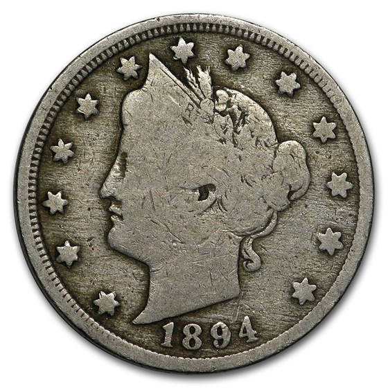 1894 Liberty Head V Nickel VG