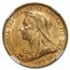 1894-M Australia Gold Sovereign Victoria Veiled Head MS-61 NGC