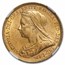 1894-M Australia Gold Sovereign Victoria Veiled Head MS-62 NGC