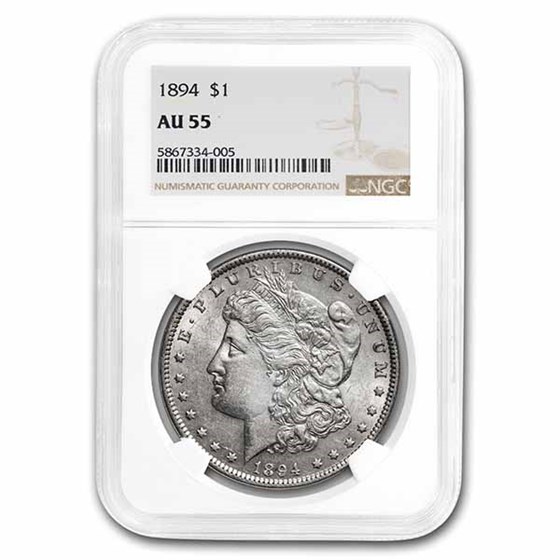 1894 Morgan Dollar AU-55 NGC 1894 Morgan Dollar AU-55 NGC