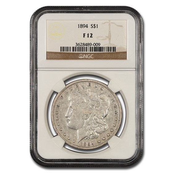 1894 Morgan Dollar Fine-12 NGC 1894 Morgan Dollar Fine-12 NGC
