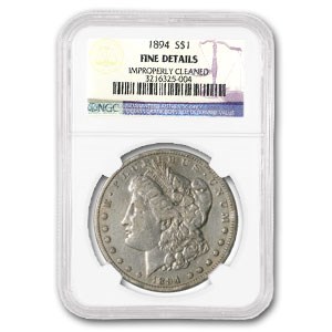 1894 Morgan Dollar Fine Details NGC (Improperly Cleaned) 1894 Morgan Dollar Fine Details NGC (Improperly Cleaned)