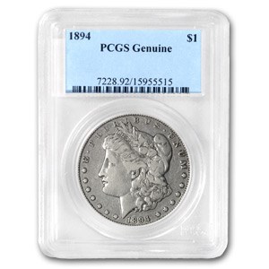 1894 Morgan Dollar Genuine PCGS (Semi-Key Date) 1894 Morgan Dollar Genuine PCGS (Semi-Key Date)