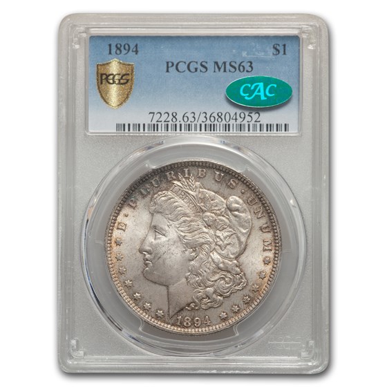 1894 Morgan Dollar MS-63 PCGS CAC 1894 Morgan Dollar MS-63 PCGS CAC