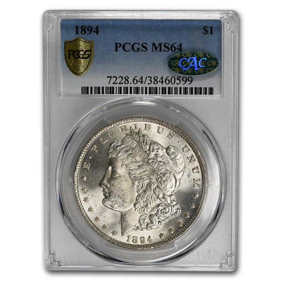 1894 Morgan Dollar MS-64 PCGS CAC 1894 Morgan Dollar MS-64 PCGS CAC