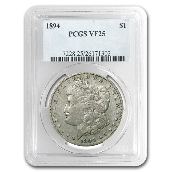 1894 Morgan Dollar VF-25 PCGS (Semi-Key Date) 1894 Morgan Dollar VF-25 PCGS (Semi-Key Date)