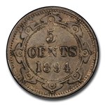 1894 Newfoundland Silver 5 Cents Victoria XF-40 PCGS