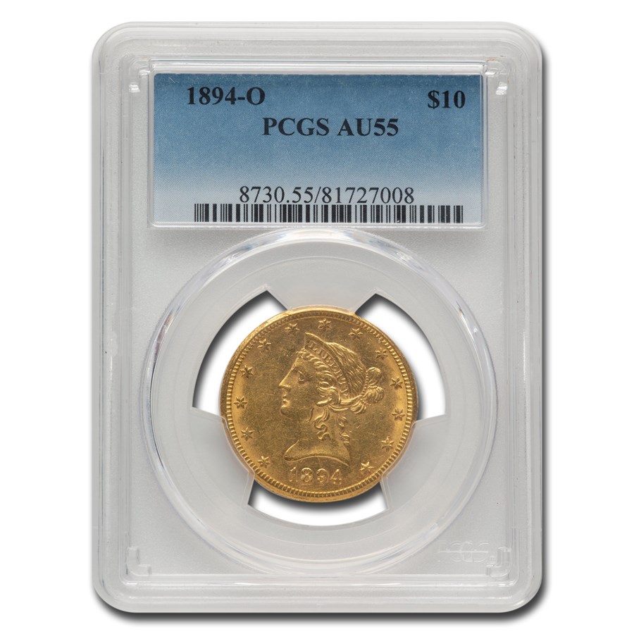 1894-O $10 Liberty Gold Eagle AU-55 PCGS