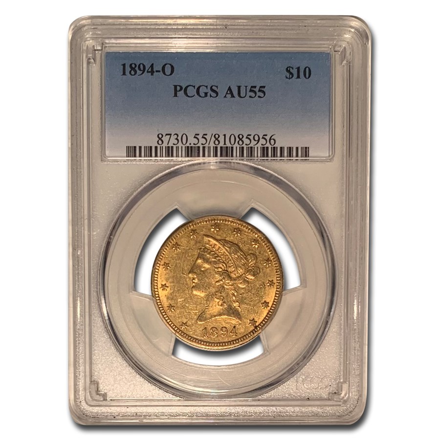 1894-O $10 Liberty Gold Eagle AU-55 PCGS