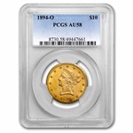1894-O $10 Liberty Gold Eagle AU-58 PCGS