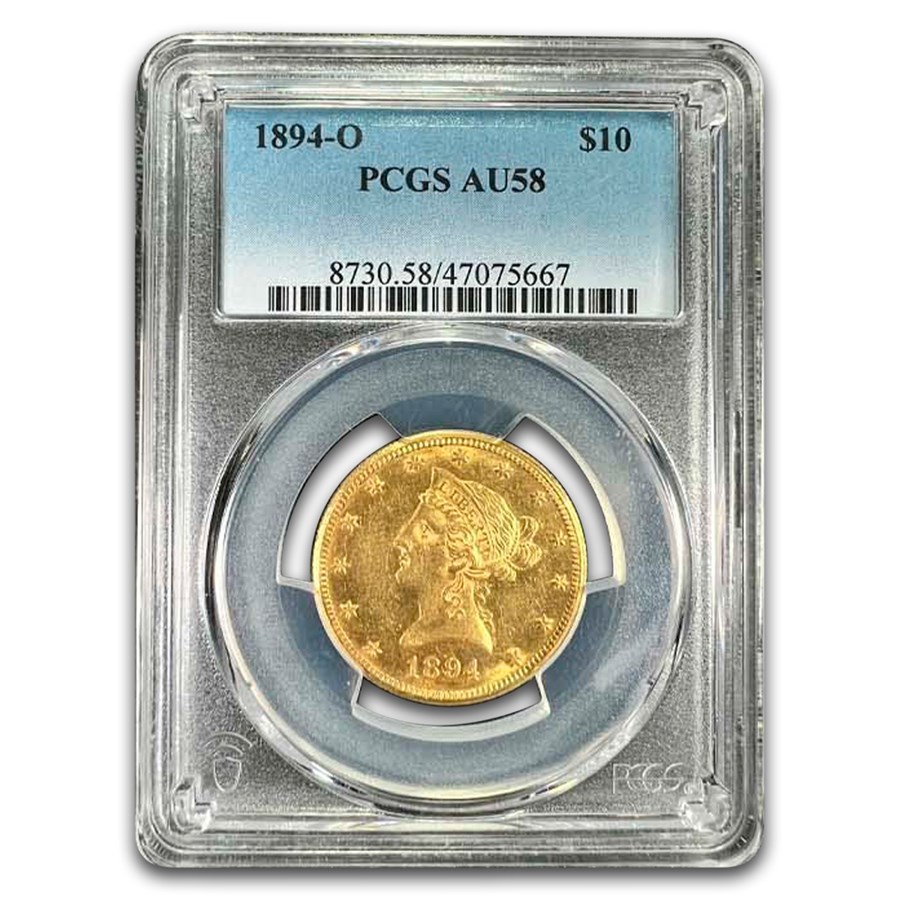 1894-O $10 Liberty Gold Eagle AU-58 PCGS
