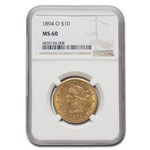 1894-O $10 Liberty Gold Eagle MS-60 NGC