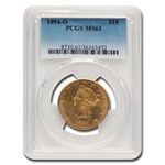 1894-O $10 Liberty Gold Eagle MS-61 PCGS