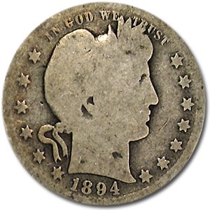 1894-O Barber Quarter AG 1894-O Barber Quarter AG