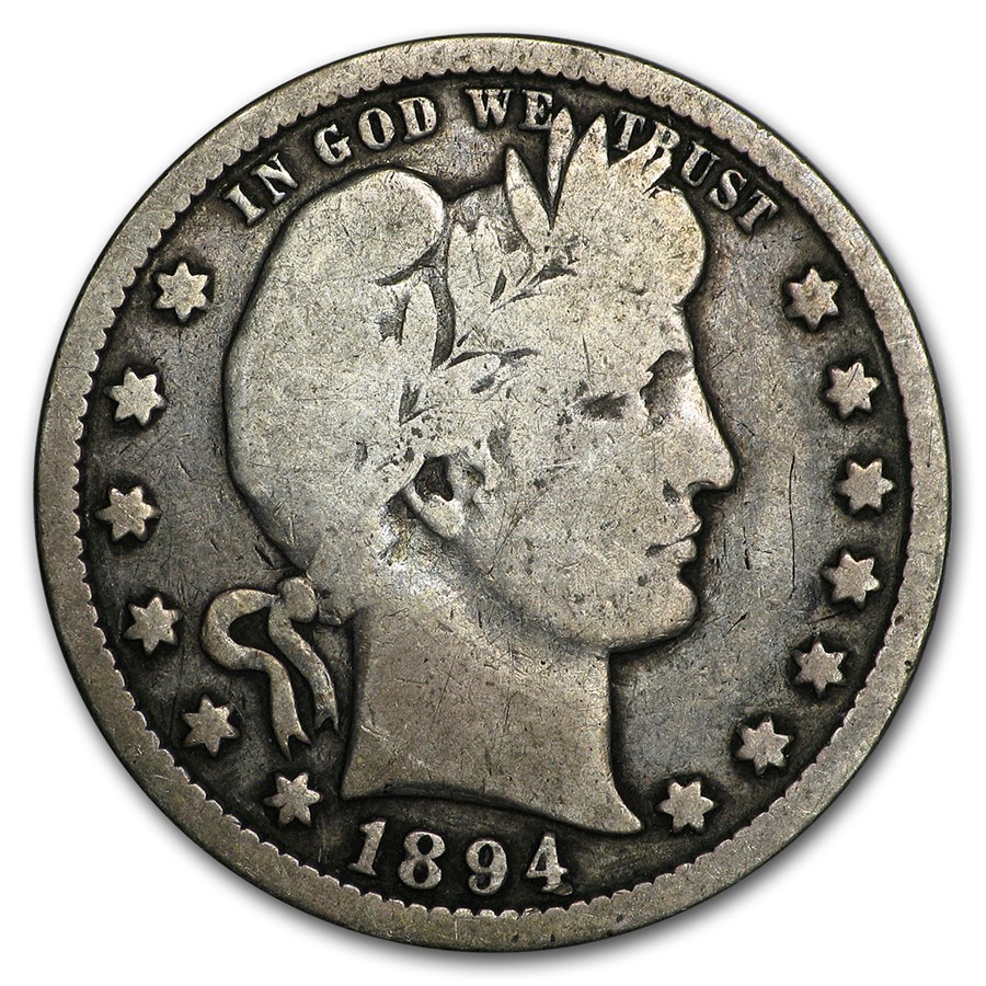 1894-O Barber Quarter VG