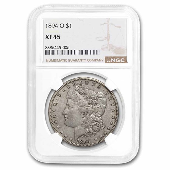 1894-O Morgan Dollar XF-45 NGC 1894-O Morgan Dollar XF-45 NGC
