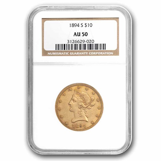 1894-S $10 Liberty Gold Eagle AU-50 NGC