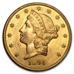 1894-S $20 Liberty Gold Double Eagle AU