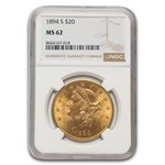 1894-S $20 Liberty Gold Double Eagle MS-62 NGC