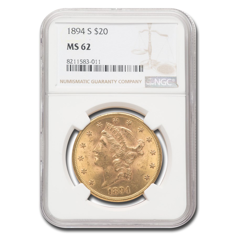 1894-S $20 Liberty Gold Double Eagle MS-62 NGC