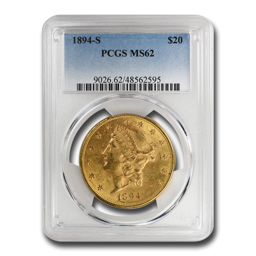 1894-S $20 Liberty Gold Double Eagle MS-62 PCGS