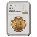 1894-S $20 Liberty Gold Double Eagle MS-63 NGC