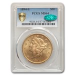 1894-S $20 Liberty Gold Double Eagle MS-64 PCGS CAC
