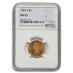 1894-S $5 Liberty Gold Half Eagle MS-62 NGC