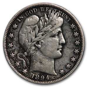 1894-S Barber Half Dollar VF Details (Cleaned) 1894-S Barber Half Dollar VF Details (Cleaned)
