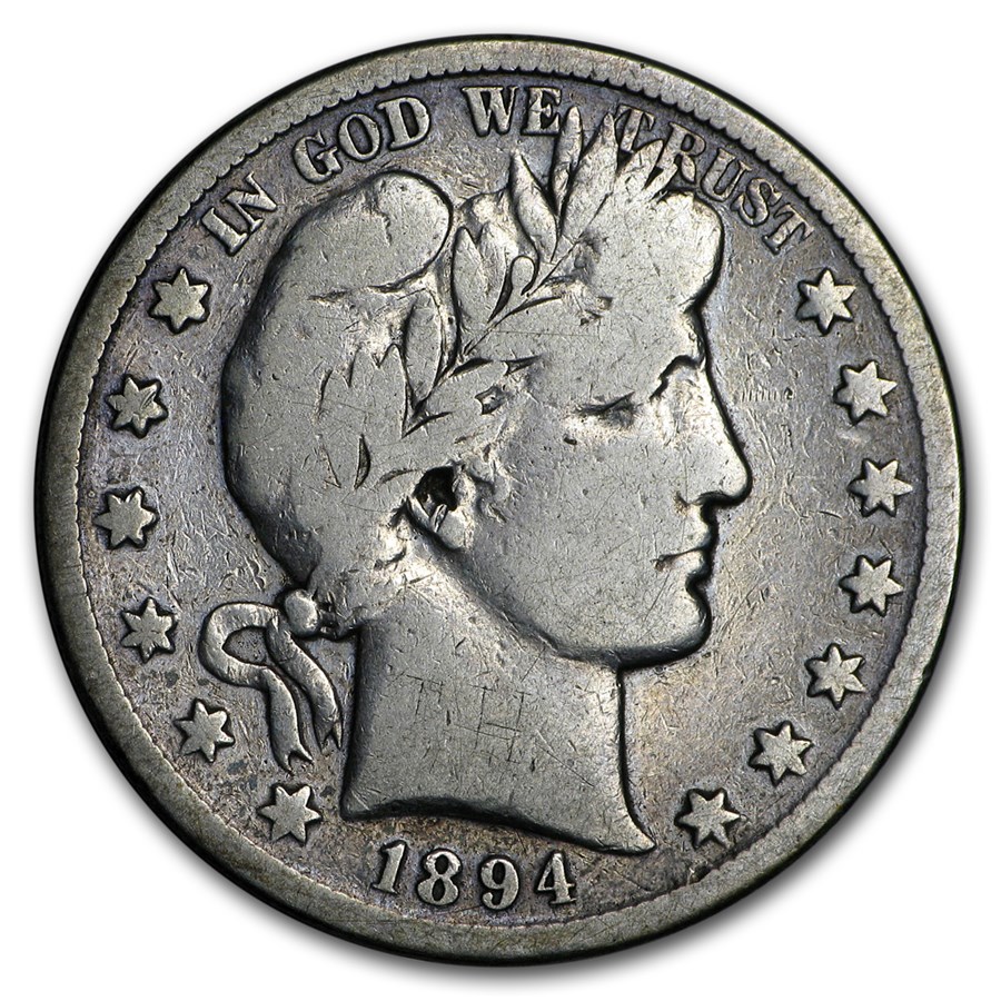 1894-S Barber Half Dollar VG