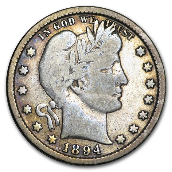 1894-S Barber Quarter VG 1894-S Barber Quarter VG