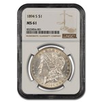 1894-S Morgan Dollar MS-61 NGC
