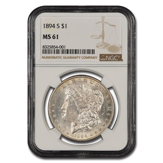 1894-S Morgan Dollar MS-61 NGC 1894-S Morgan Dollar MS-61 NGC