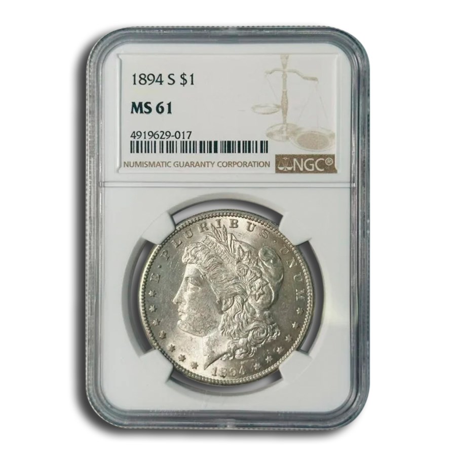 1894-S Morgan Dollar MS-61 NGC