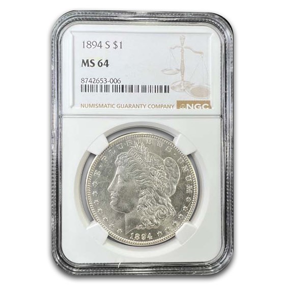 1894-S Morgan Dollar MS-64 NGC