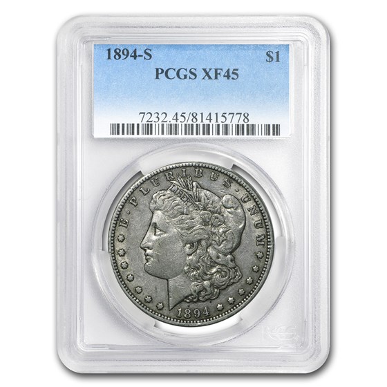 1894-S Morgan Dollar XF-45 PCGS 1894-S Morgan Dollar XF-45 PCGS