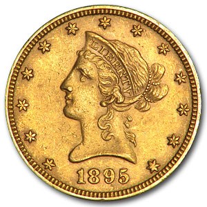 1895 $10 Liberty Gold Eagle AU 1895 $10 Liberty Gold Eagle AU