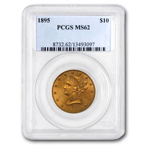 1895 $10 Liberty Gold Eagle MS-62 PCGS
