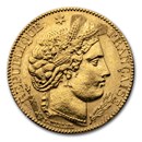 1895-1899 France Gold 10 Francs Late Head Ceres (AU)