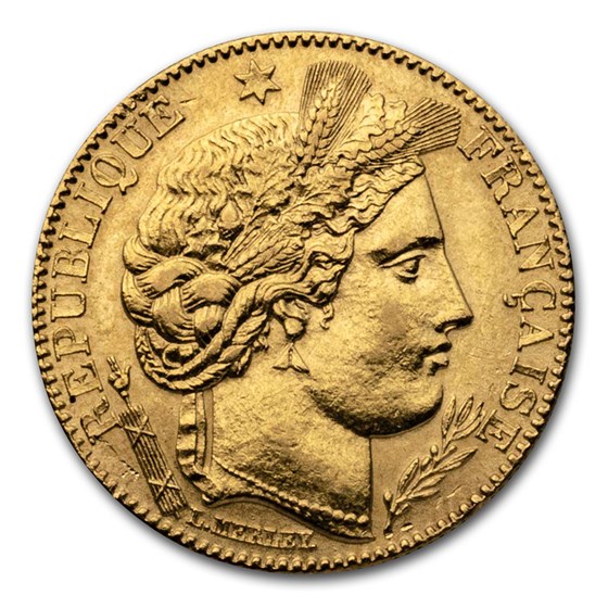 1895-1899 France Gold 10 Francs Late Head Ceres (AU) 1895-1899 France Gold 10 Francs Late Head Ceres (AU)