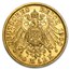 1895-1913 Germany Gold 20 Marks Bavaria Otto AU