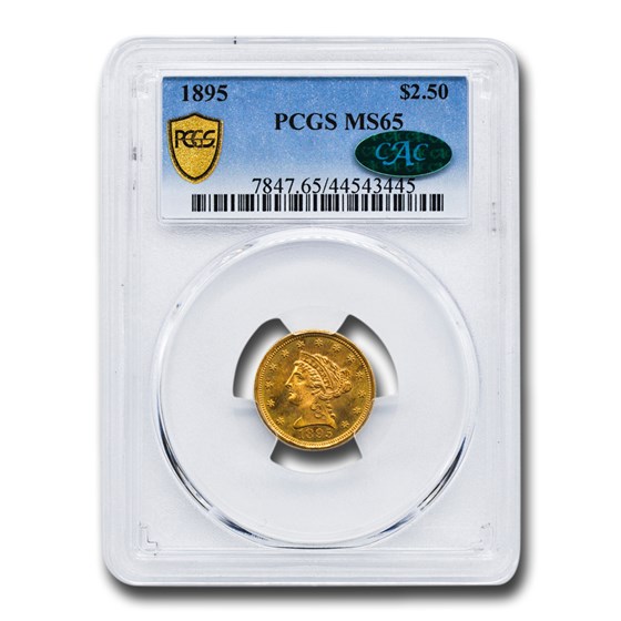 1895 $2.50 Liberty Gold Quarter Eagle MS-65 PCGS CAC 1895 $2.50 Liberty Gold Quarter Eagle MS-65 PCGS CAC