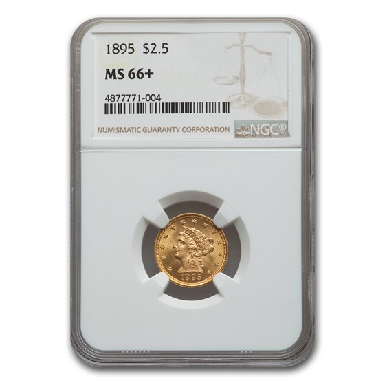1895 $2.50 Liberty Gold Quarter Eagle MS-66+ NGC 1895 $2.50 Liberty Gold Quarter Eagle MS-66+ NGC