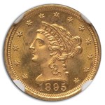 1895 $2.50 Liberty Gold Quarter Eagle MS-66 NGC