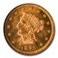 1895 $2.50 Liberty Gold Quarter Eagle MS-66 NGC
